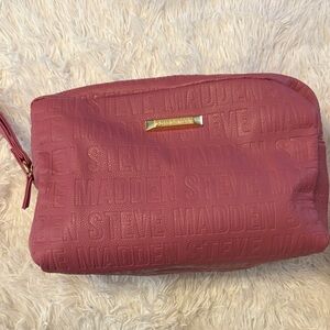 Steve Madden Embossed Rose Cosmetic Bag